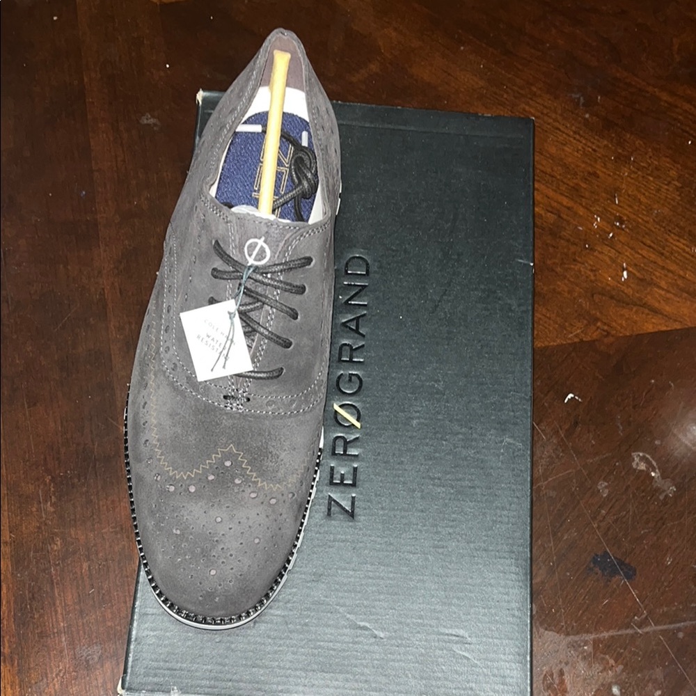 Cole Haan Men's ZeroGrand Wingtip Oxford - Dark Gray